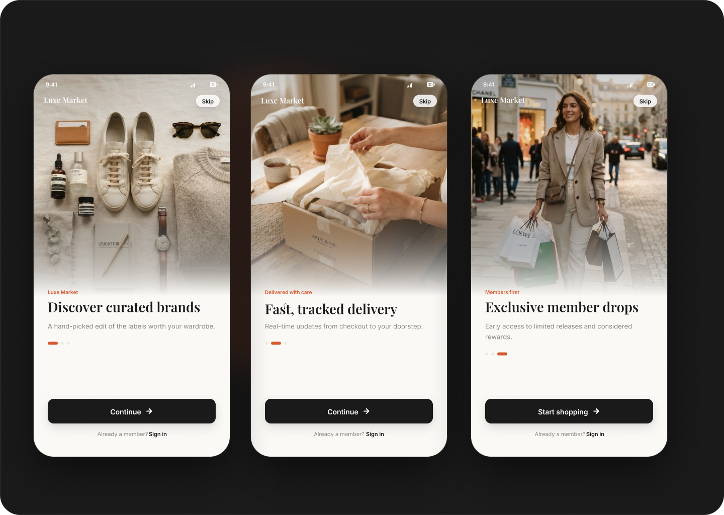 Luxe Market Onboarding
