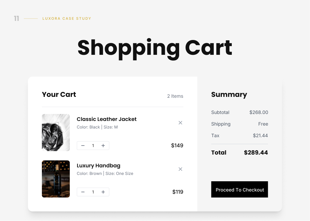 Luxora Shopping Cart