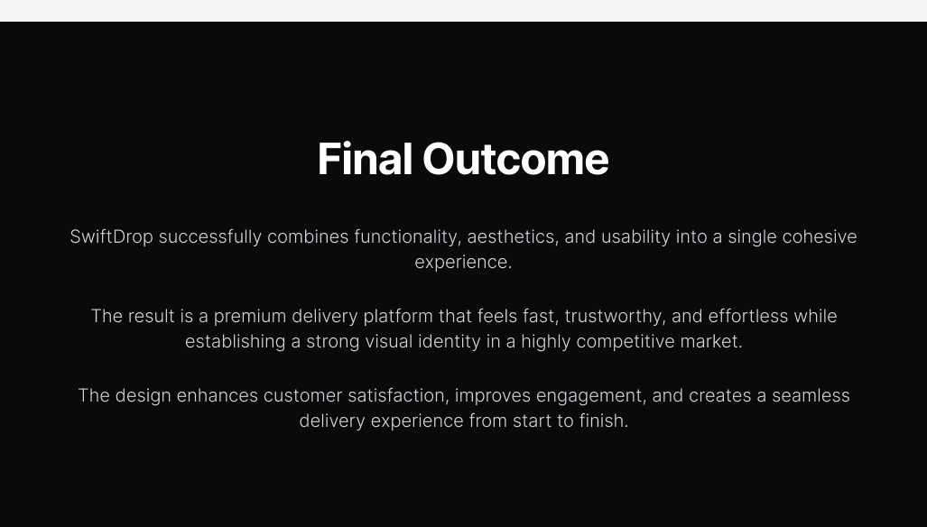 SwiftDrop Outcome